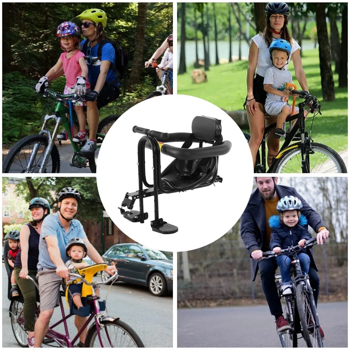 Seggiolini per bambini facili da installare per bicicletta Chld | Comodo sedile da ciclismo portatile, accessori per ciclismo per bambini dai 2 ai 5 anni