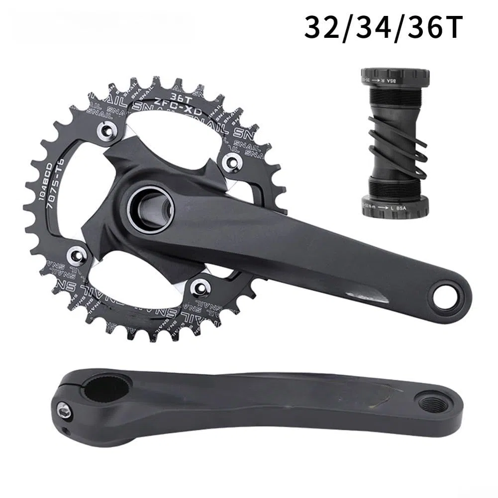 Gruppo per Mountain Bike a 10 velocità con guarnitura Cava 32T/34T/36T, Cassetta 46T, Cambio e deragliatore Posteriore. Kit Completo per l'aggiornamento della Trasmissione in bicic