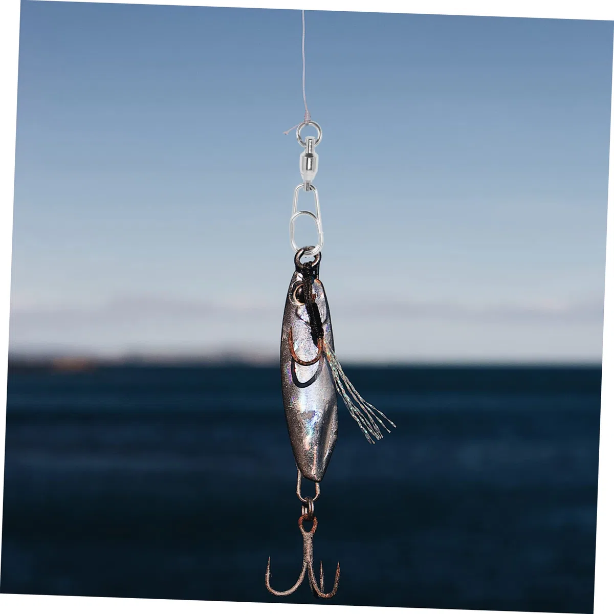 BESPORTBLE Connettore ad anello a otto cifre esca artificiale antiruggine canna girevole a scatto amo anello di collegamento di pesca clip per esche portatili Acciaio inossidabile