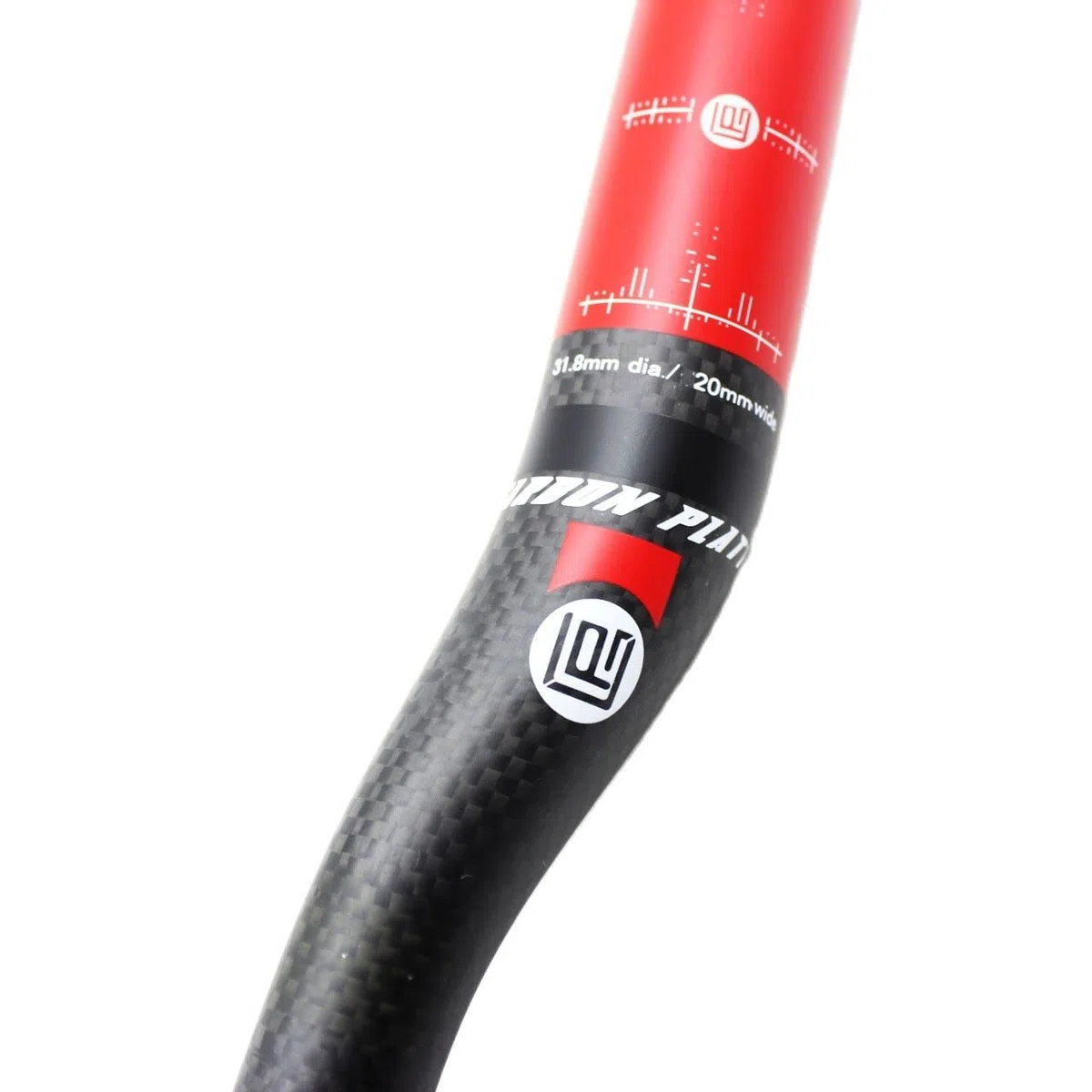 Manubrio Mtb 31,8 mm Ultralight Full Carbon Fiber Mtb. Manubrio Bike Flat o Rise 600 620 640 660 680 700 720 740 760 Manubrio a forma di rondine Manubrio Mtb Carbonio (Color : Flat 31.8x600)