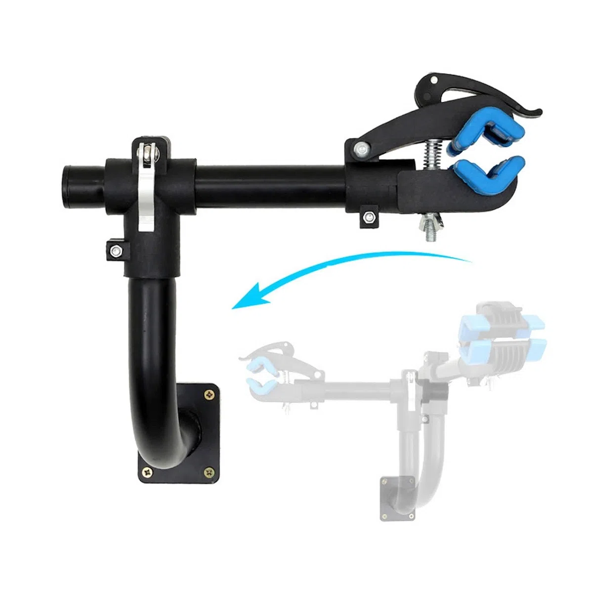 Supporto for riparazione bici, braccio flessibile salvaspazio, morsetto di in acciaio inossidabile a sgancio rapido regolabile for mountain bike Stand Tripode per Riparazione