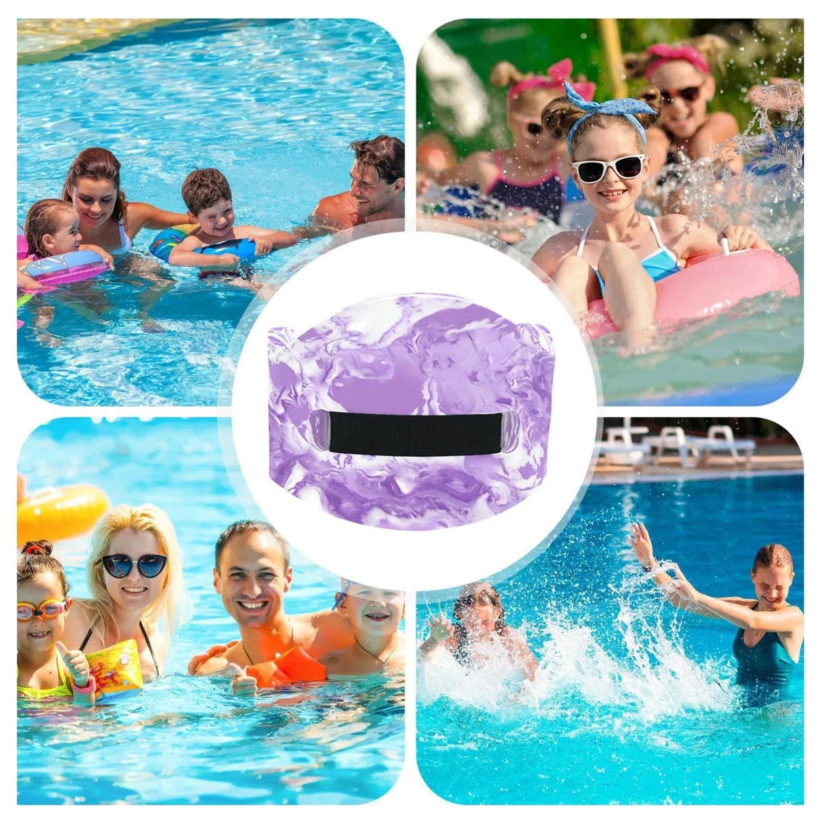 Cintura galleggiante per aerobica acquatica, allenamento di nuoto per principianti e fitness acquatico, cintura per corsa in piscina, per adulti, donne e uomini, uso all'aria aperta: laghi, fiume