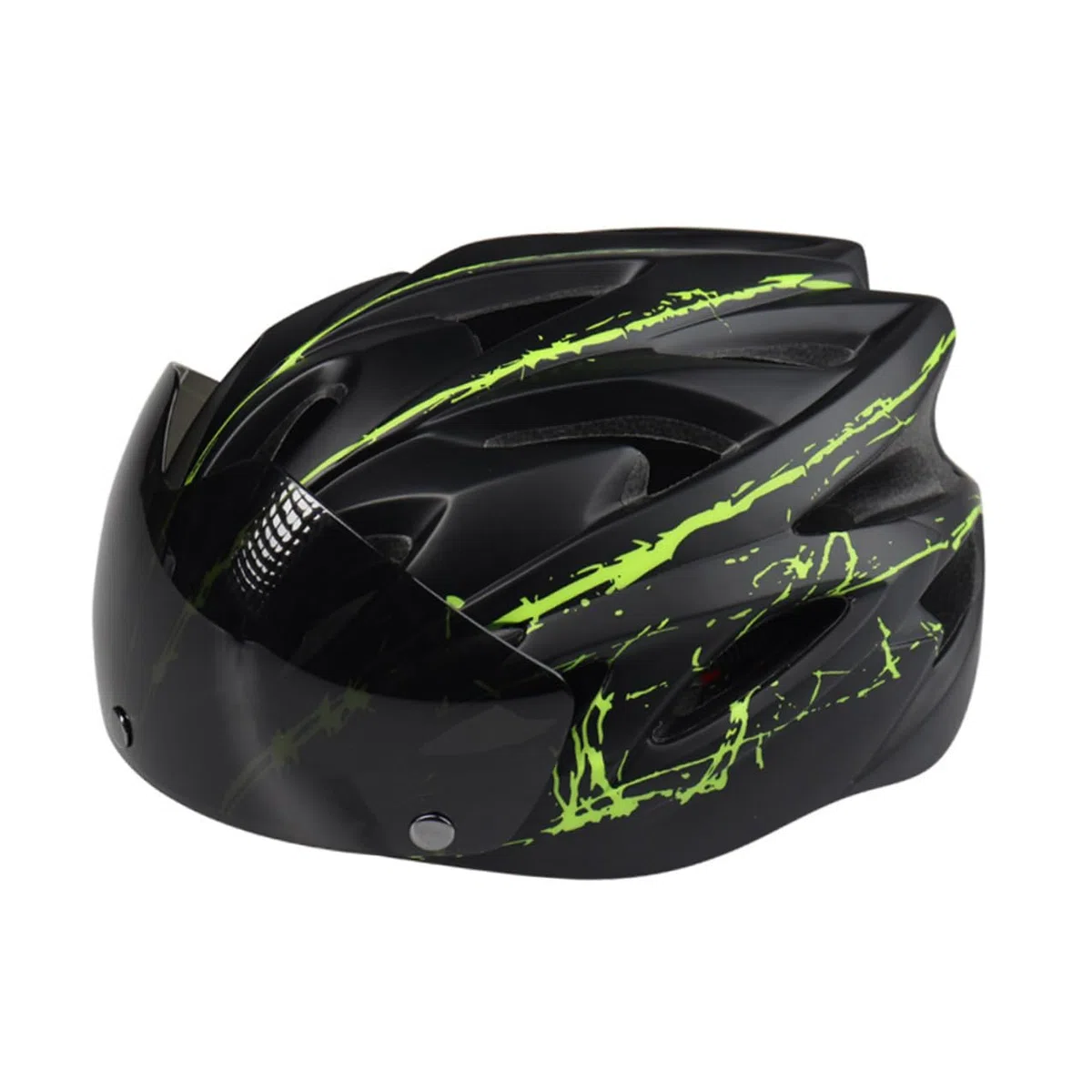 Casco da Bici con Occhiali Magnetici Staccabili, Leggero e Traspirante in Schiuma Protettiva e Pc, Design Sicuro e Adatto per Ciclismo Urbano e Outdoor