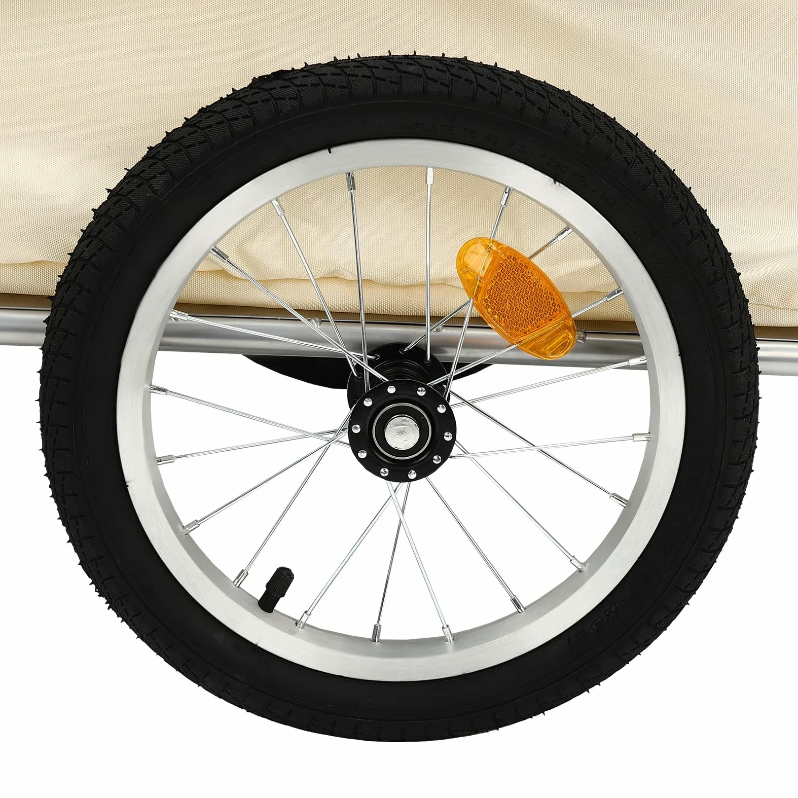 Rimorchio per bicicletta, rimorchio per bicicletta, portata 50 kg, pieghevole, per mountain bike da 24 pollici/26 pollici