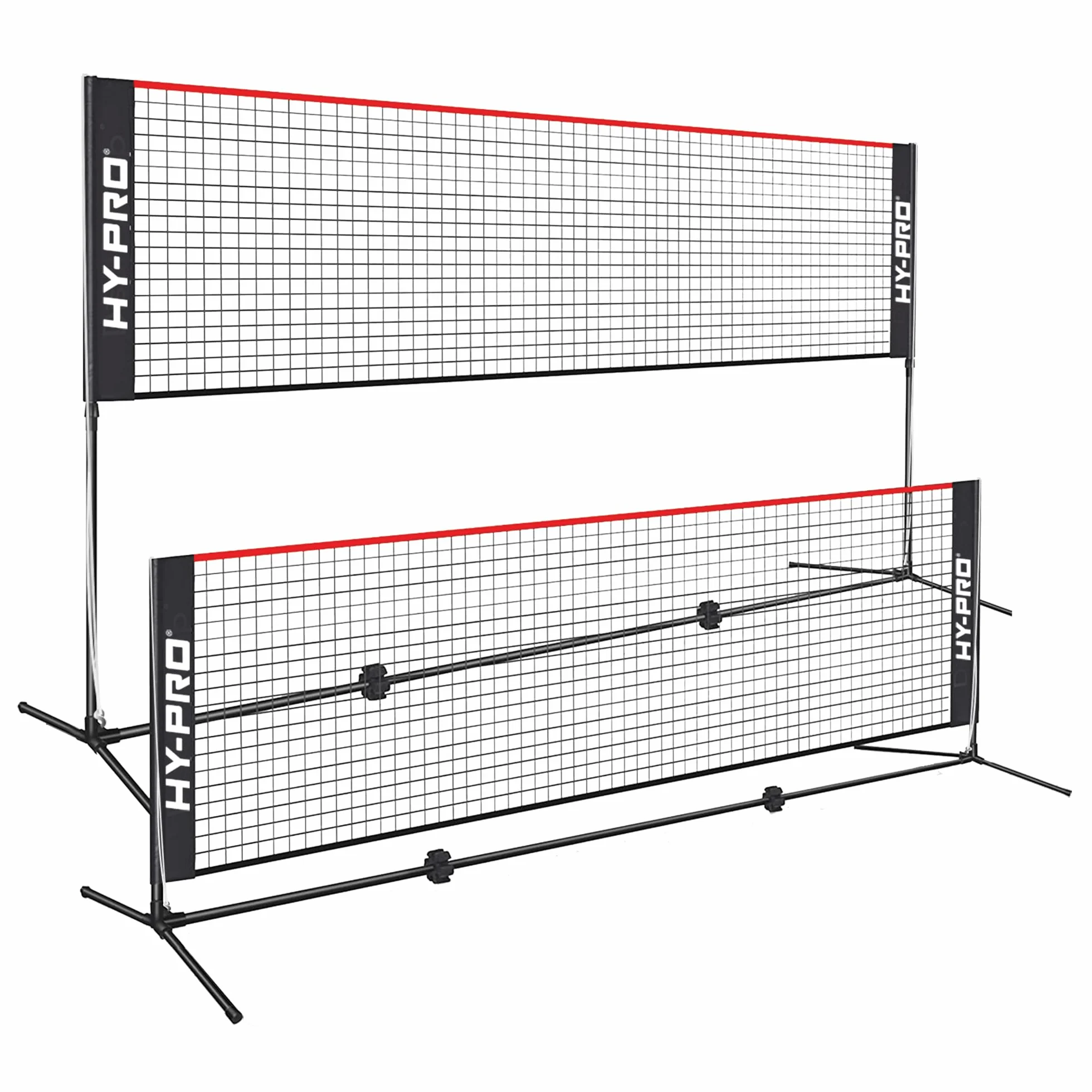 Hy-Pro Rete regolabile in altezza – altezza 3 m/4 m, facile da montare, leggera, borsa per il trasporto, rete sportiva ideale per bambini e adulti, badminton, tennis, pickleball, pallavolo