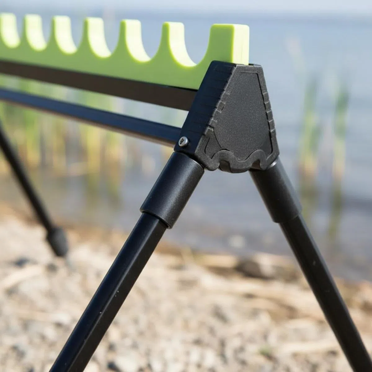Supporto da Pesca in Lega di Zinco Regolabile Treppiede Portacanne Telescopico Multiforo Cavalletto Portacanne, Supporto Per Canne Da Pesca Pieghevole, 12 Fori, Grande
