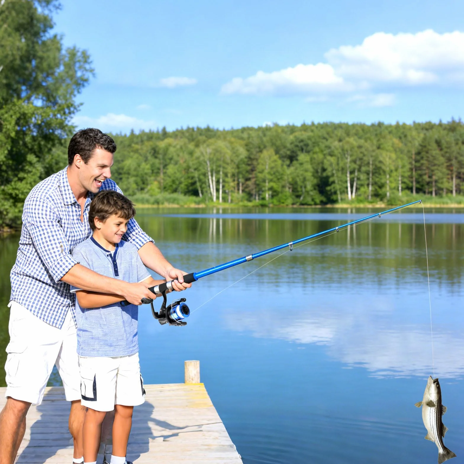 Set da Pesca per Bambini e Principianti con 1.8m Canna da Pesca Telescopica | Mulinello Esca da Pesca 100m Lenza Guadino e Borsa per Il Trasporto