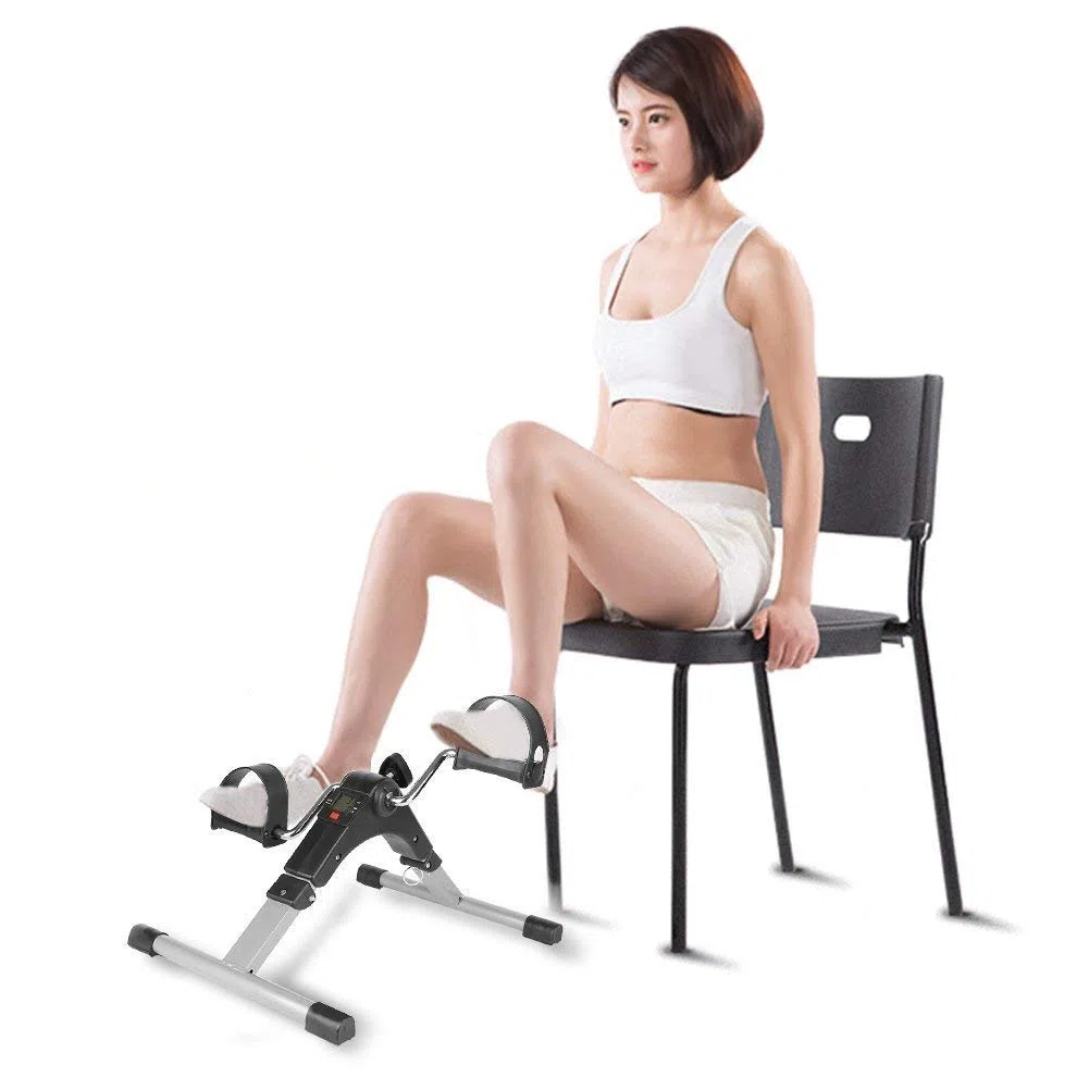Bicicletta Pieghevole per Riabilitazione Stepper Portatile Tapis roulant Cardio Fitness Stepper Palestra Esercizio Mini Spinning Bike Dimagrante brucia Grassi