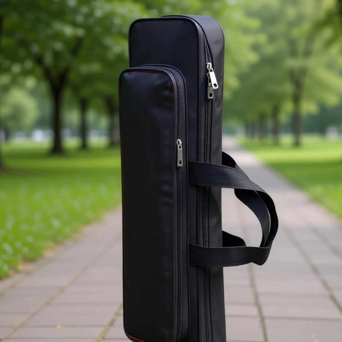 Valigetta Porta Attrezzatura da Pesca con Ampio Scomparto Principale Tasca Laterale Esterna Tessuto Impermeabile E Robusto Adatta per Trasporto E, 70CM