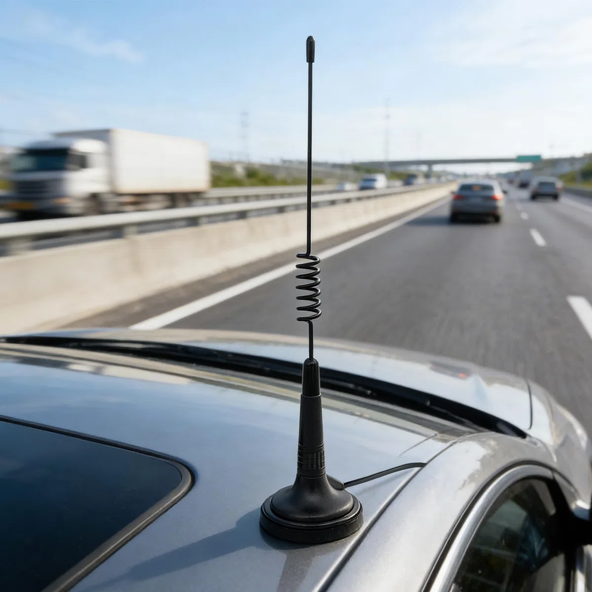 Antenna radio CB a base magnetica 27 MHz con PL-259 BNC maschio per auto, camion, veicolo