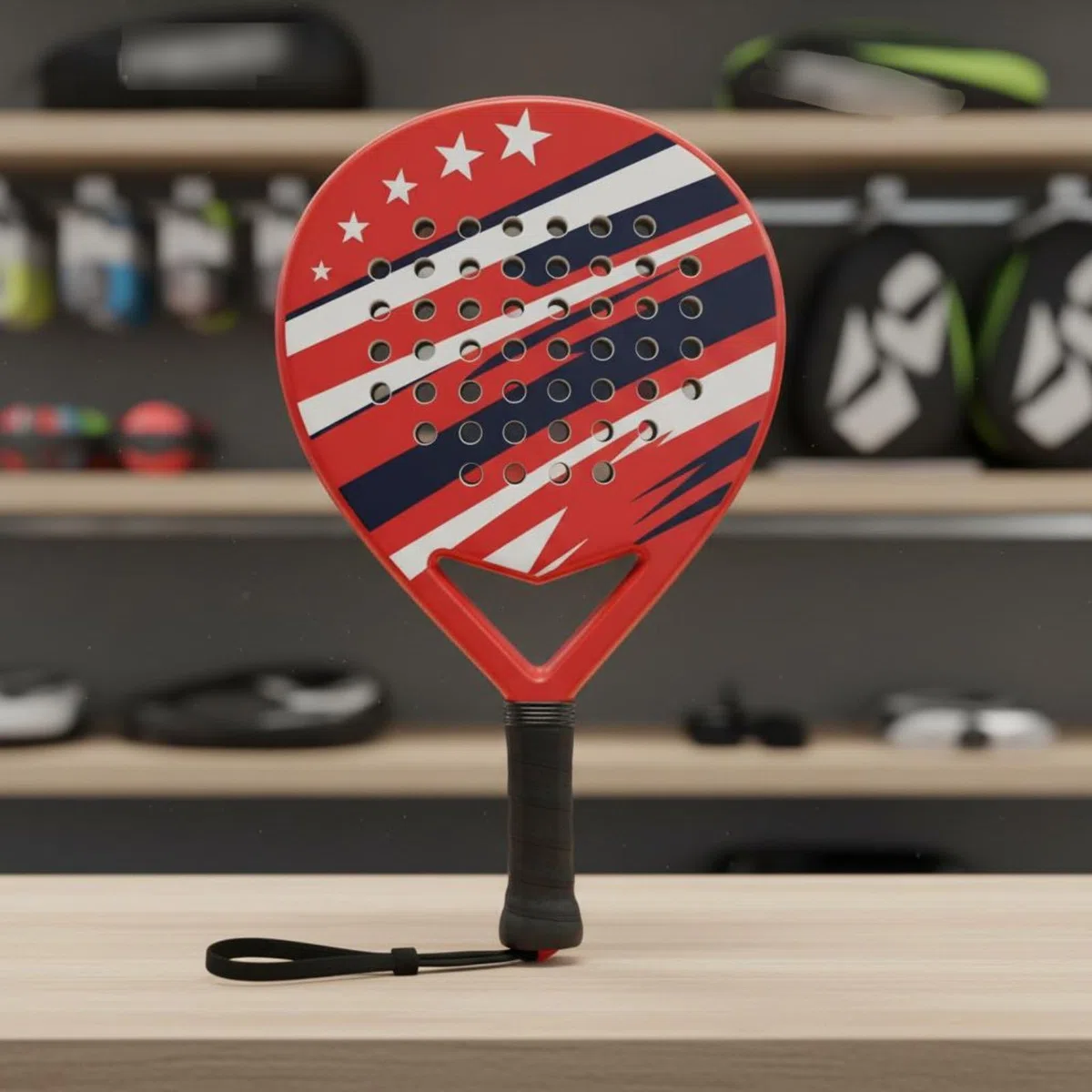 Racchetta da Allenamento Tennis Padel Paddle Racket Sostituto con Grande 48 Fori di Ventilazione Presa Facile Adatta per Principianti Bambini Sessioni