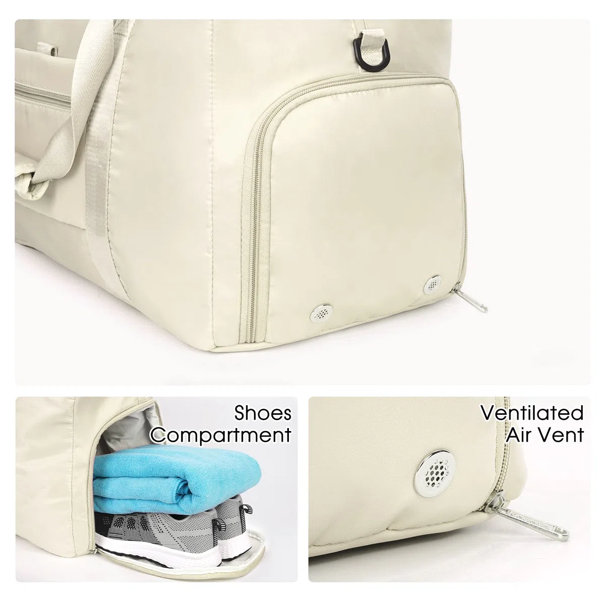 Ceneda Borsone da palestra da 50,8 cm con tasca bagnata scomparto per scarpe portatile da viaggio borsa da viaggio borsa da yoga per le donne