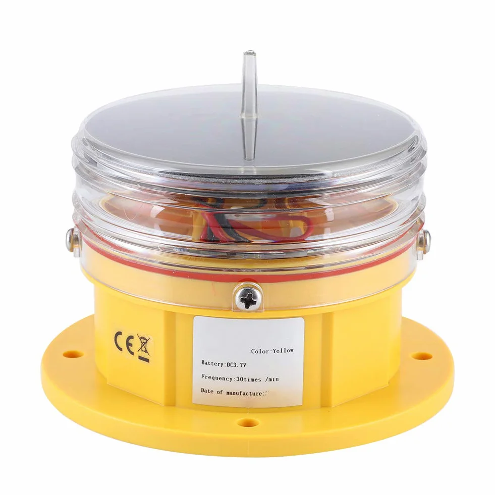 Qiilu Luce Di Fonda 360 Led Luce Di Fonda 360 Led Del Faro A Energia Solare Marina, Ip68 Impermeabile Nave Marine Dock Barge Faro Di Sicurezza Lampeggiante Laterale Illu