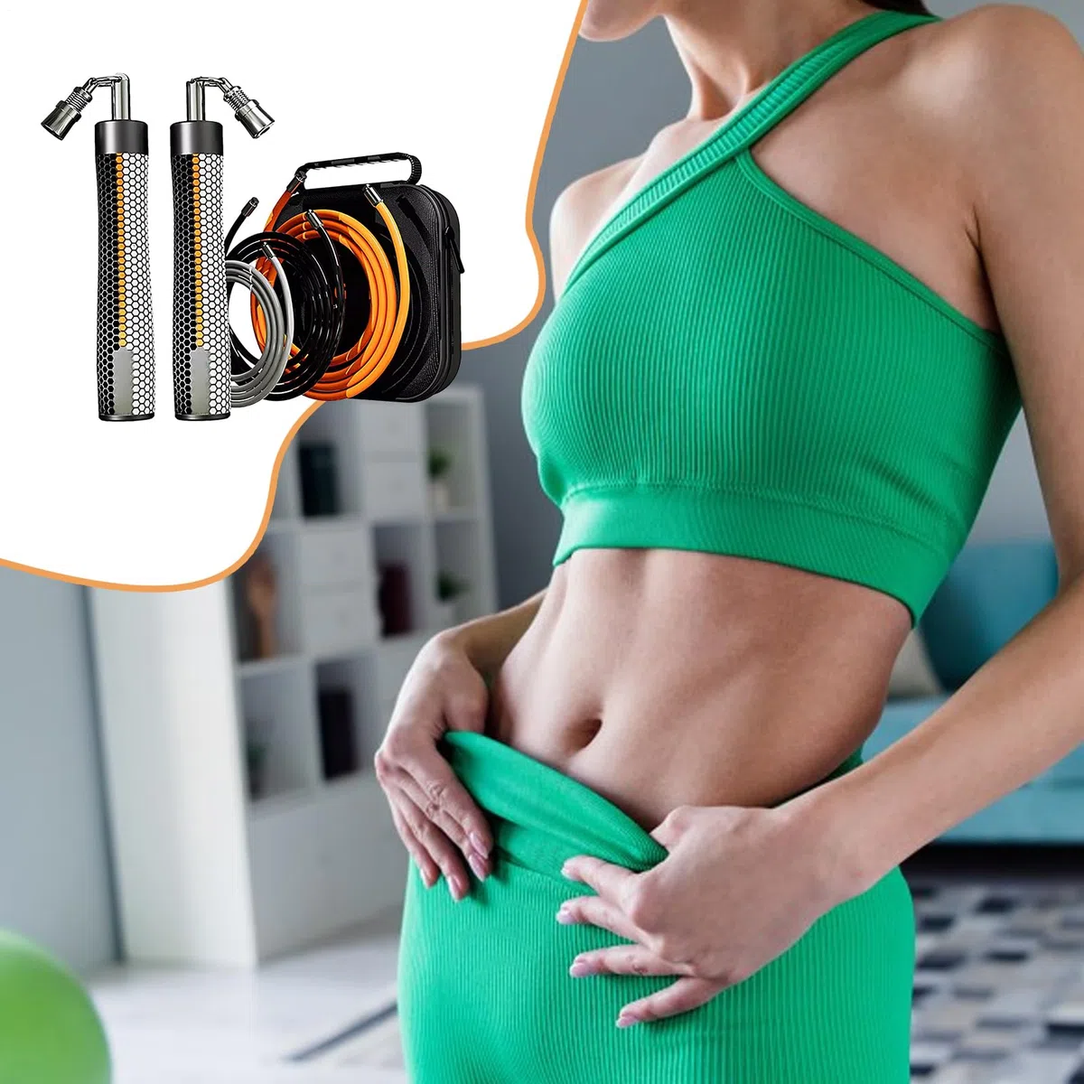 Corda per saltare | Corda per saltare | Cavo portatile ponderato | Comoda impugnatura | Attrezzatura da allenamento con contatore | Velocità rapida regolabile per fitness