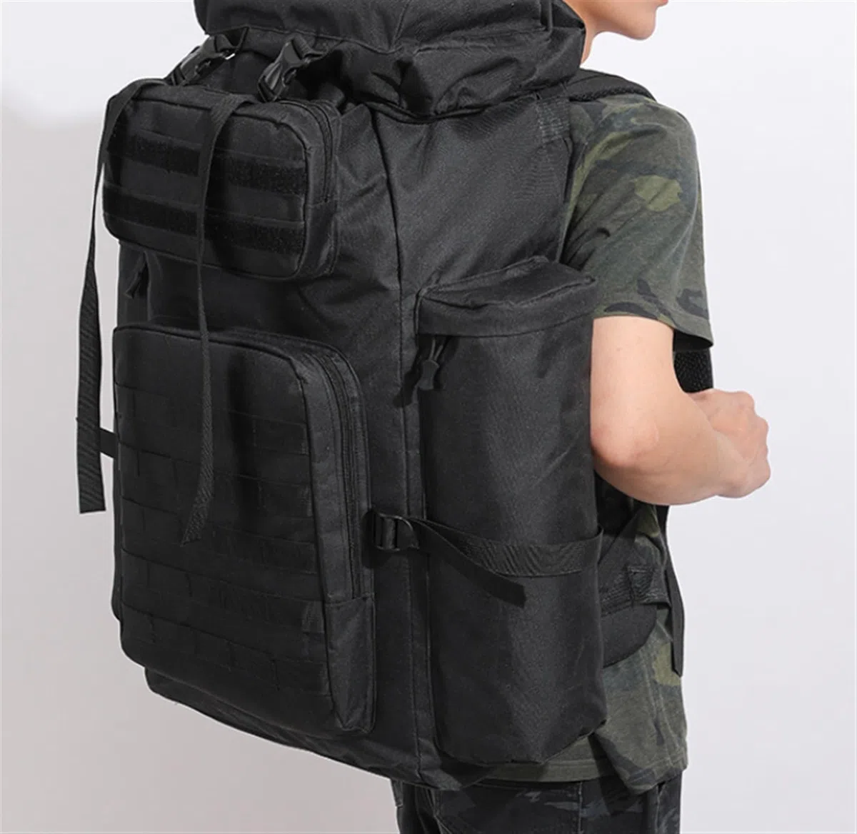 Zaino da Viaggio Sportivo Zaino da Trekking Traspirante, Multifunzionale, Resistente all'Acqua, di Grande capacità, da 100 Litri per Alpinismo Arrampicata(F)