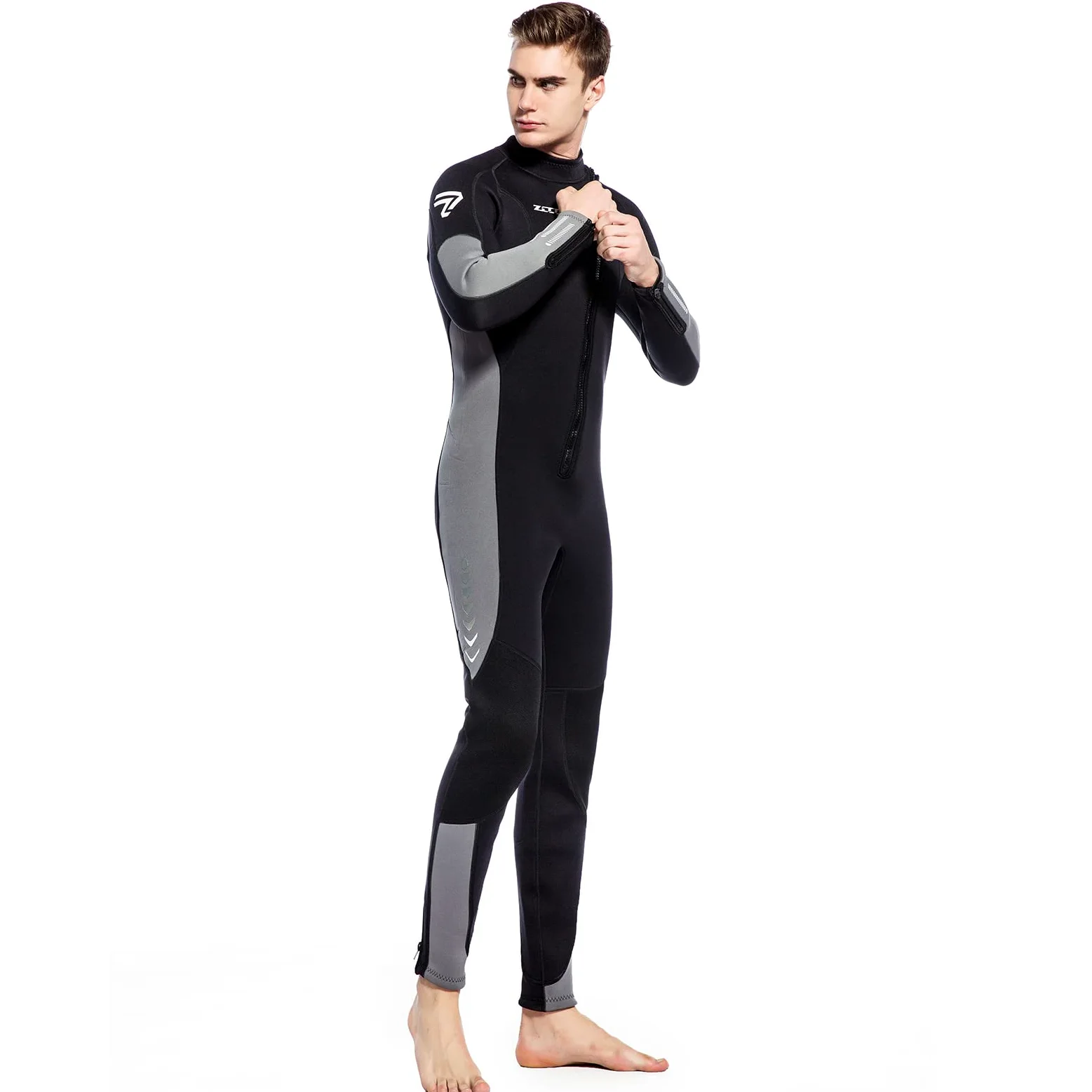 Muta da uomo e da donna, in neoprene, 3 mm, con cerniera frontale, per immersioni, surf, acqua fredda