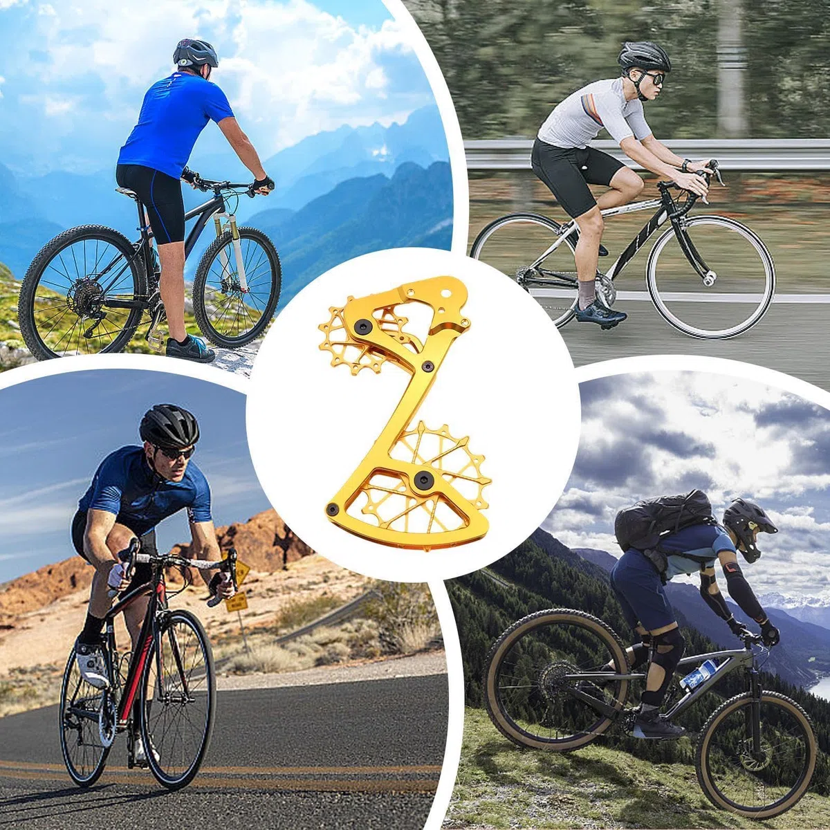 Puleggia Di Guida per Ruota Della Bicicletta Rullo Guida in Alluminio 11/12 | Guida Rullo Selettore Compatibile 11 E 12 Velocità Per Ciclismo