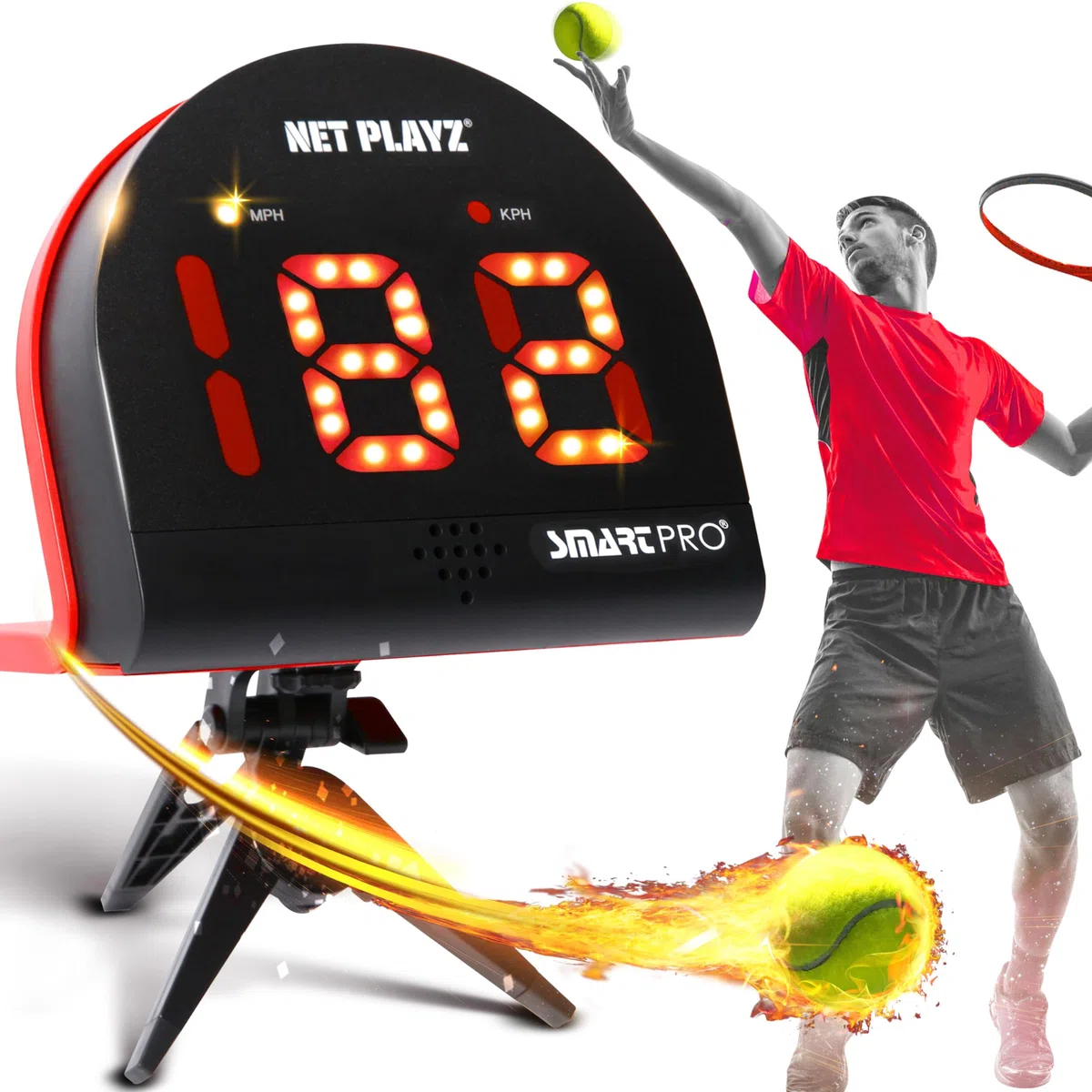Pistole Radar da Tennis, sensori di velocità a Mani libere, per misurare la velocità della Racchetta e della Palla, Gadget e Attrezzatura ad Alta Tecnologia per Giocatori di Tennis