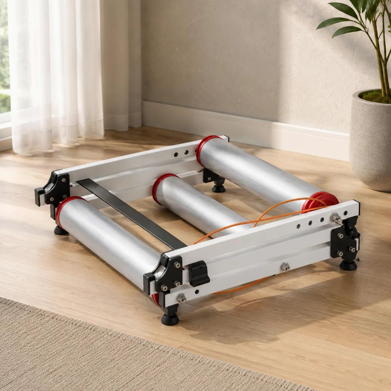 Amagogo Rullo per Allenamento Bici Indoor Rullo Allenatore Bici Rullo Bicicletta Ciclistico Materiali Alluminio Gomma Pc Leggero E Robusto Pieghevole