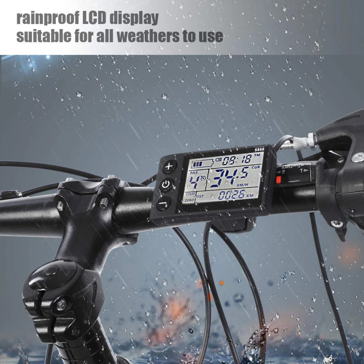 VBESTLIFE Controller Motore LCD, Pannello Display LCD Impermeabile Kit Controller brushless per Scooter Elettrico per Biciclette per Biciclette elettriche/Scooter(2#36V-48V)