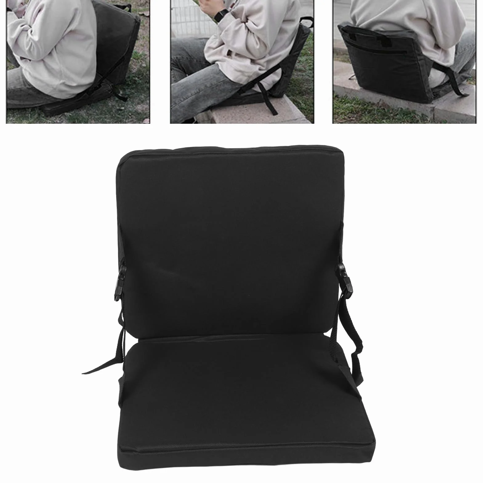 Sedia da Terra con Cuscino Pieghevole Sedia da Gioco da Terra Sedia da Meditazione Regolabile Comoda Sedia da Terra con Schienale Pieghevole per Interni ed Esterni