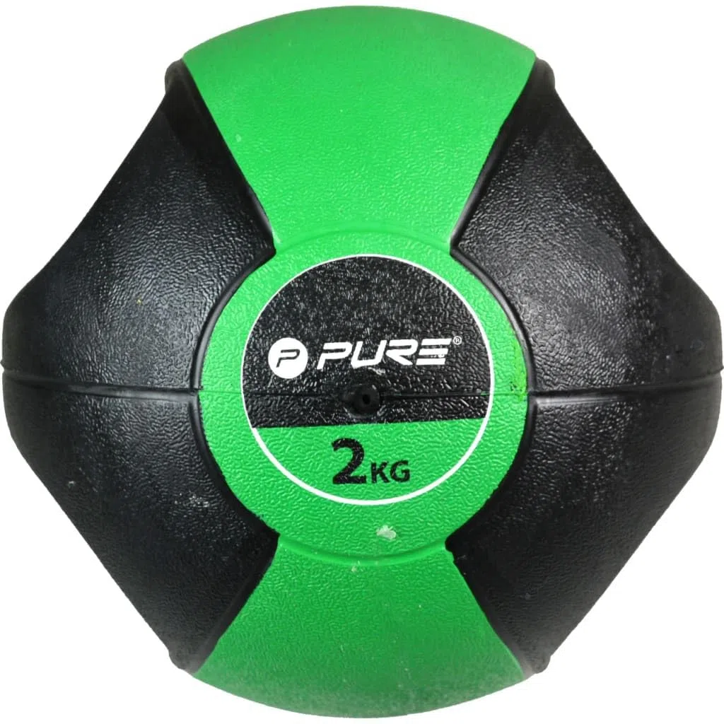 Pure2Improvate - Palla Medica, 2 kg, Colore: Verde/Nero