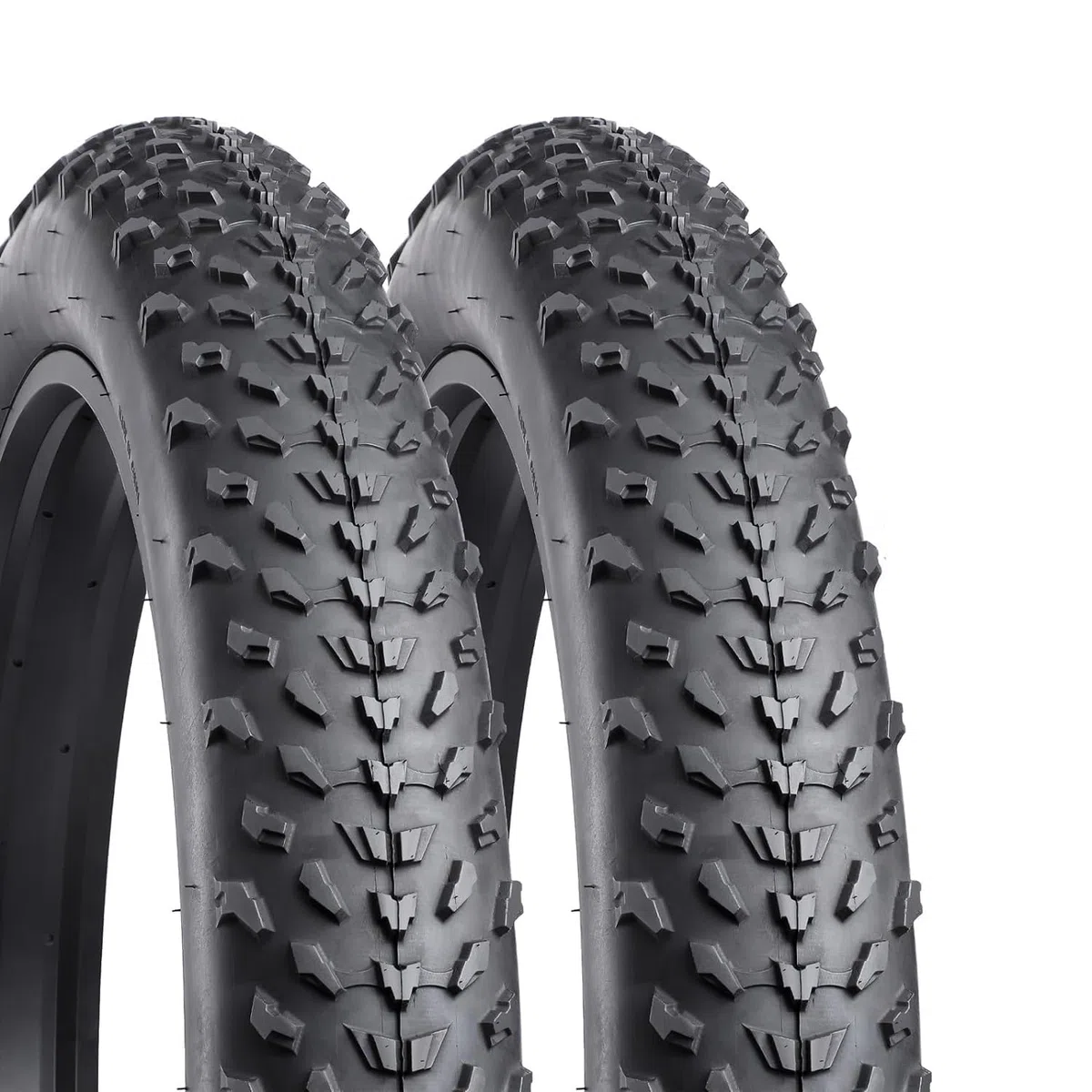 2 Copertoni Fat Bike 20 X 4.0 + 2 Camere d’Aria Rinforzati – Pneumatici Tassellati per E-Bike MTB 20” Nero Rigido 20X4.0 (100-406) – Coppia Gomme Bici Elettrica Alta Resistenza