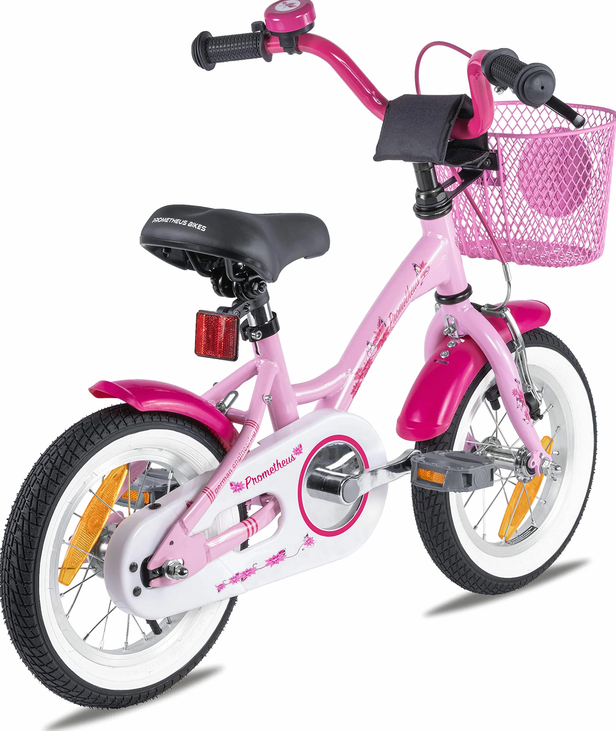 PROMETHEUS BICYCLES bicicletta bambini 3-5 anni bici bambina 3 anni bici bimba 12 pollici con rotelle e freno contropedale Rosa
