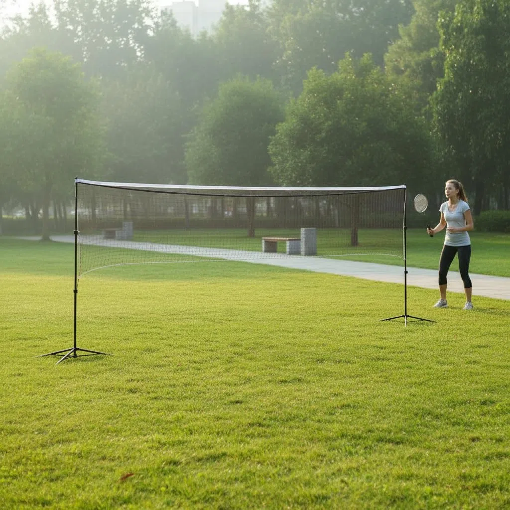 Amagogo Rete da Badminton Portatile Pieghevole in Lega di Alluminio Leggera E Stabile con Assemblaggio Veloce Adatta per Feste Eventi Sportivi Tempo Libero Ovunque
