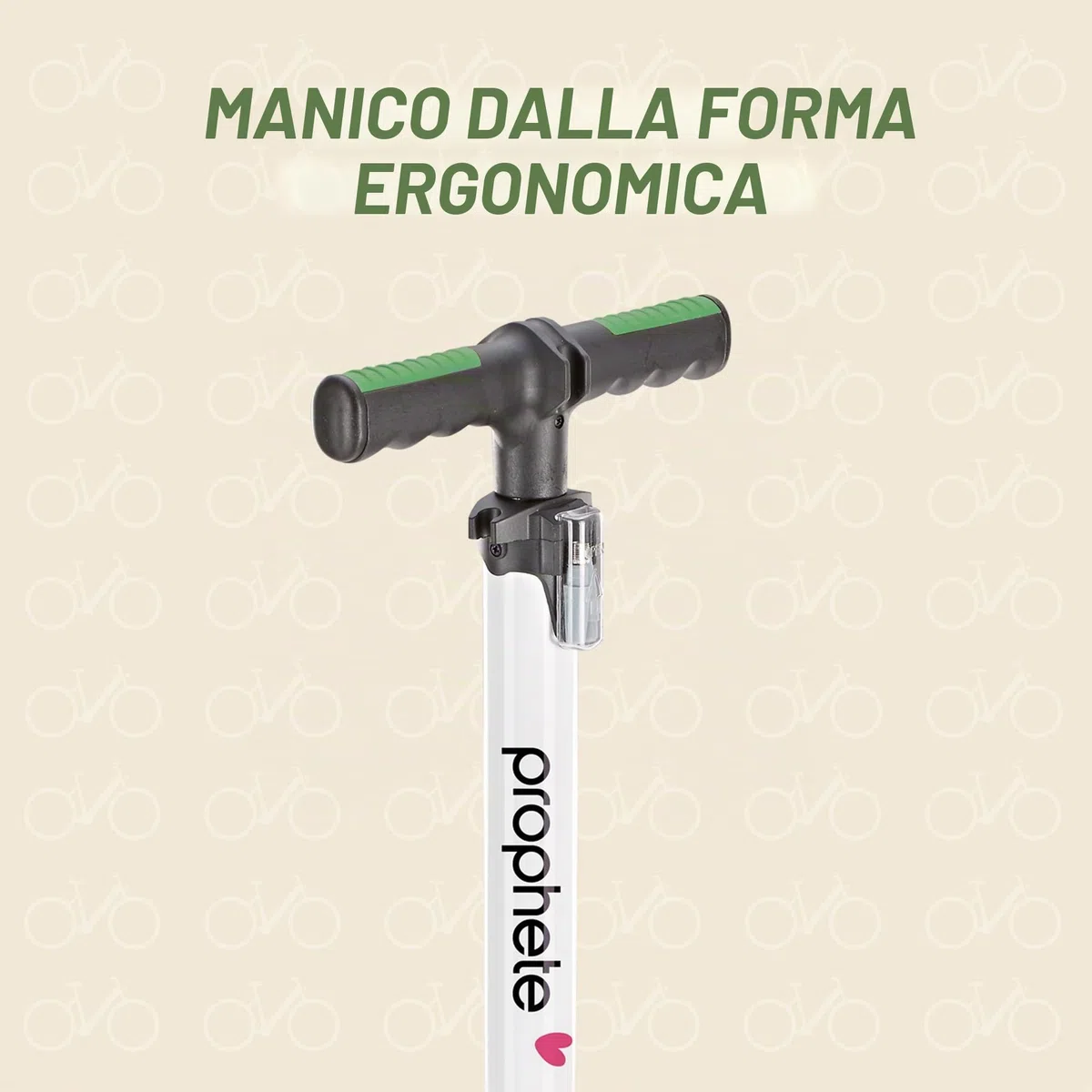 Prophete Hochleistungs-Alu-Standluftpumpe mit Digitalmanometer, Pompa ad Aria per Bicicletta. Unisex-Adulto, Argento/Nero, M