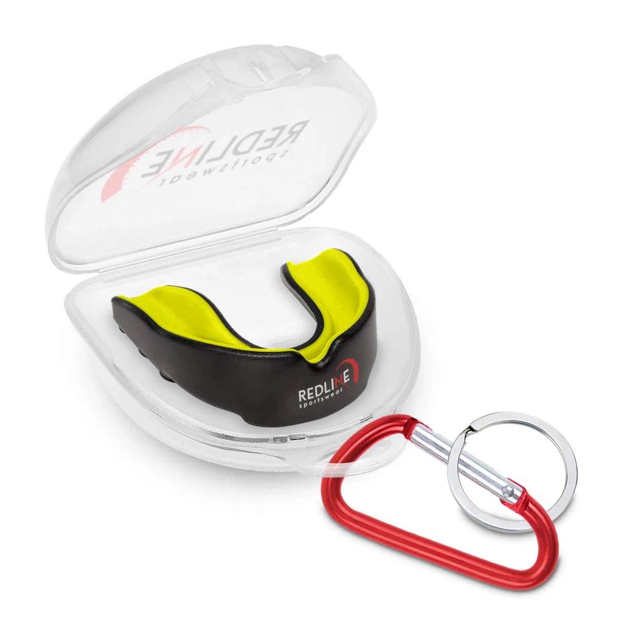Redline Sportswear - Custom Fit Paradenti w/Vented Case - Protezione per tutti gli sport di contatto - Giallo & Nero -