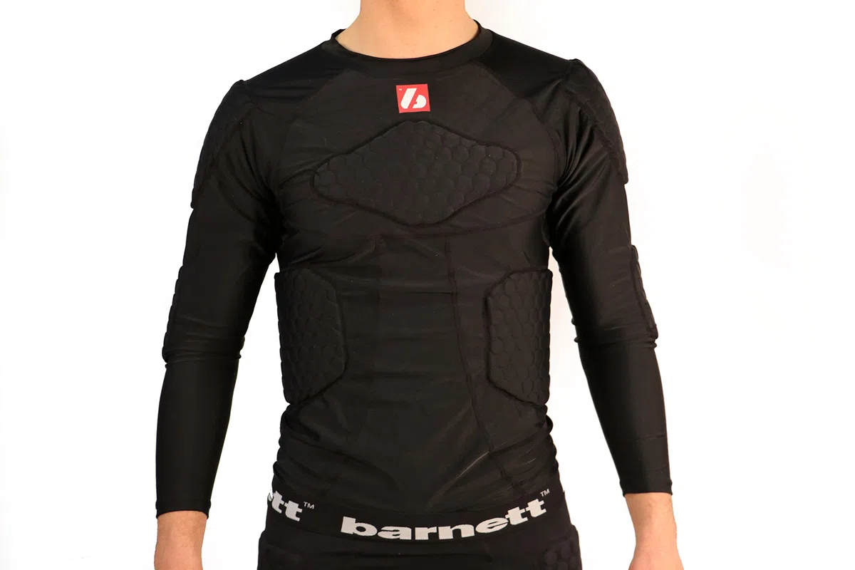 FS-08 - Maglia di compressione, a maniche lunghe, 5 pezzi integrati, per football americano