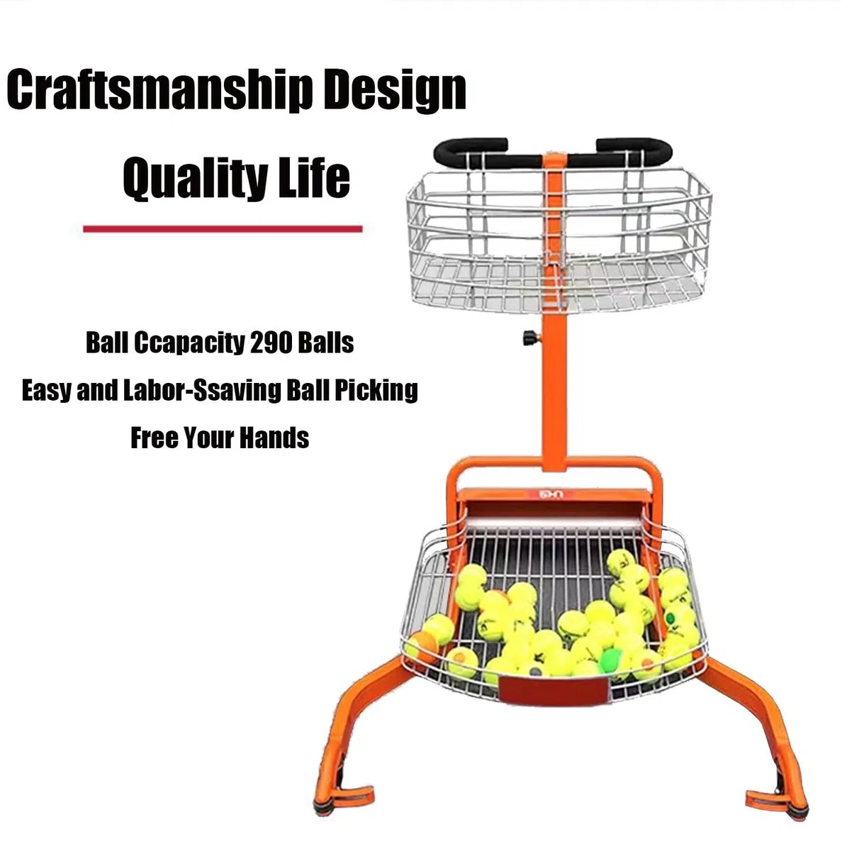 Raccoglitore automatico per palline da tennis, carrello per raccogliere palline da tennis, cestino per recupero rapido senza sforzo, non richiede piegatura, attrezzatura da tennis per risparmiare