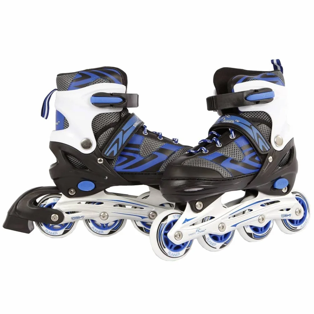 Kids Globe Street Rider Pattini in linea (pattini in linea) blu/nero, regolabili dalla taglia 33-36, telaio in alluminio abec7