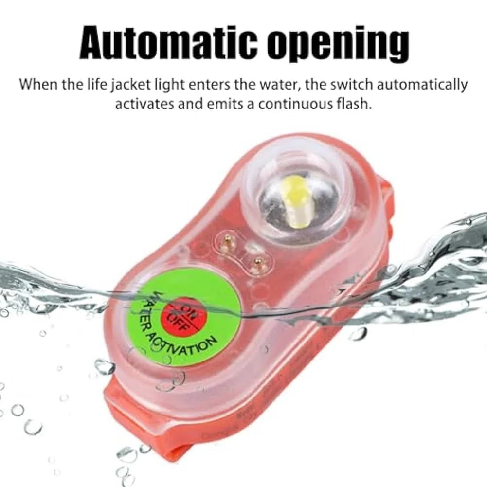6X Gilet di Salvataggio, Luce A LED, Giubbotto Salvavita Flash, per Sopravvivenza In Acqua di Emergenza