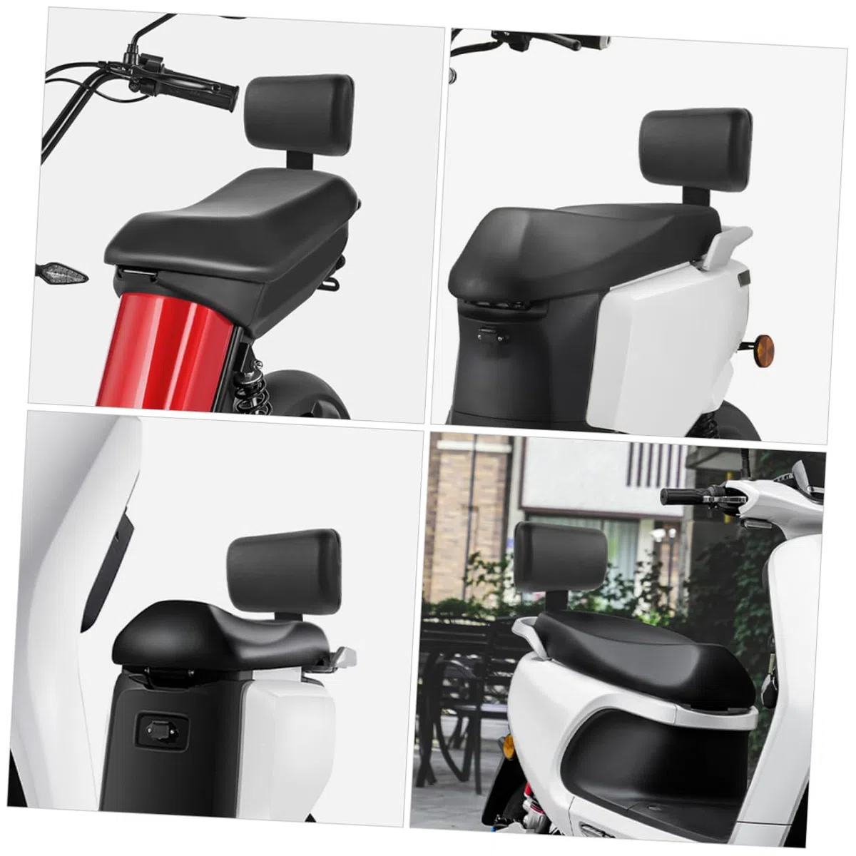 UPKOCH 2pezzi Schienale per Scooter Sostituzione dello Schienale Cuscino per Biciclette Elettriche Comodo Poggiapiedi di Sicurezza Cuscino per Sedile Creativo Pratico Poggiapiedi