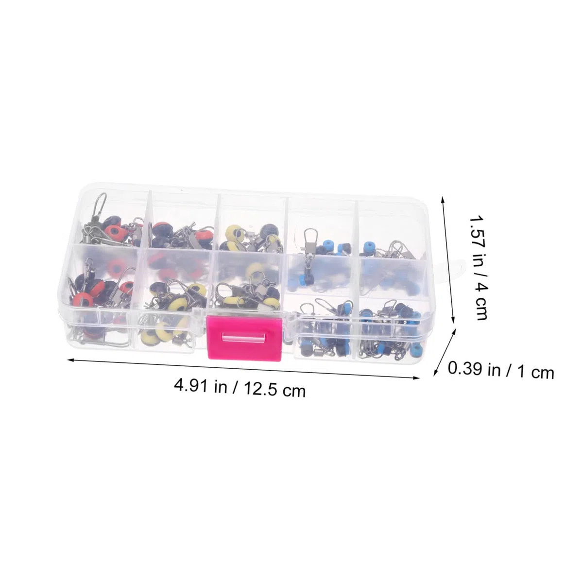 Mipcase 200 Pz fagioli spaziali piccola serratura girevole anello cablato portachiavi esche da pesca girevoli robusto anello da pesca sfera suite perline da attrezzatura da