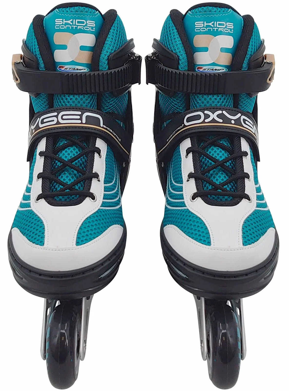 STAMP Pattini in Linea Regolabile Semi-Soft SKIDS Control Oxygen T. 46-45, Blue-Black