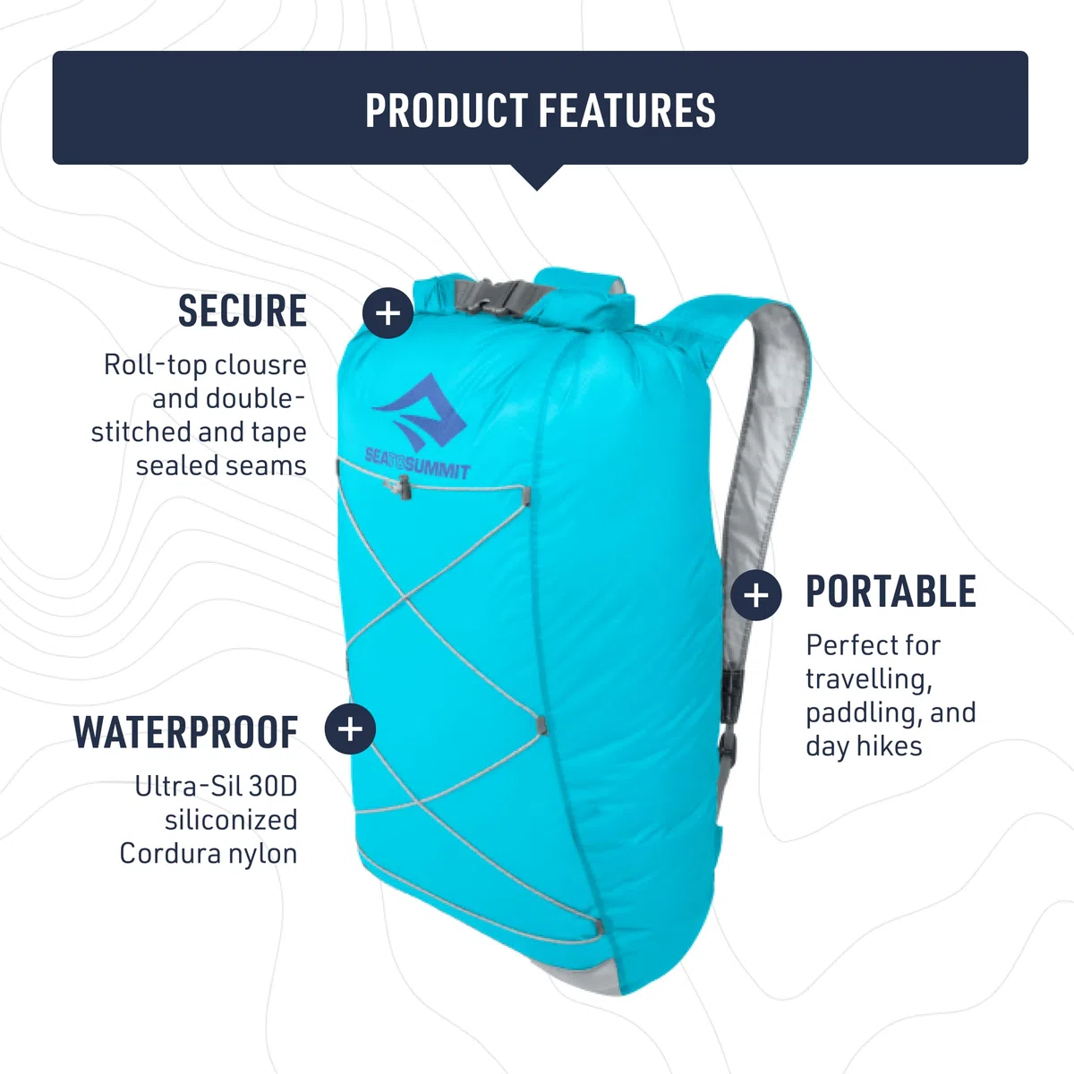 Sea to Summit Zaino Ultra-SIL Dry 22, High Rise