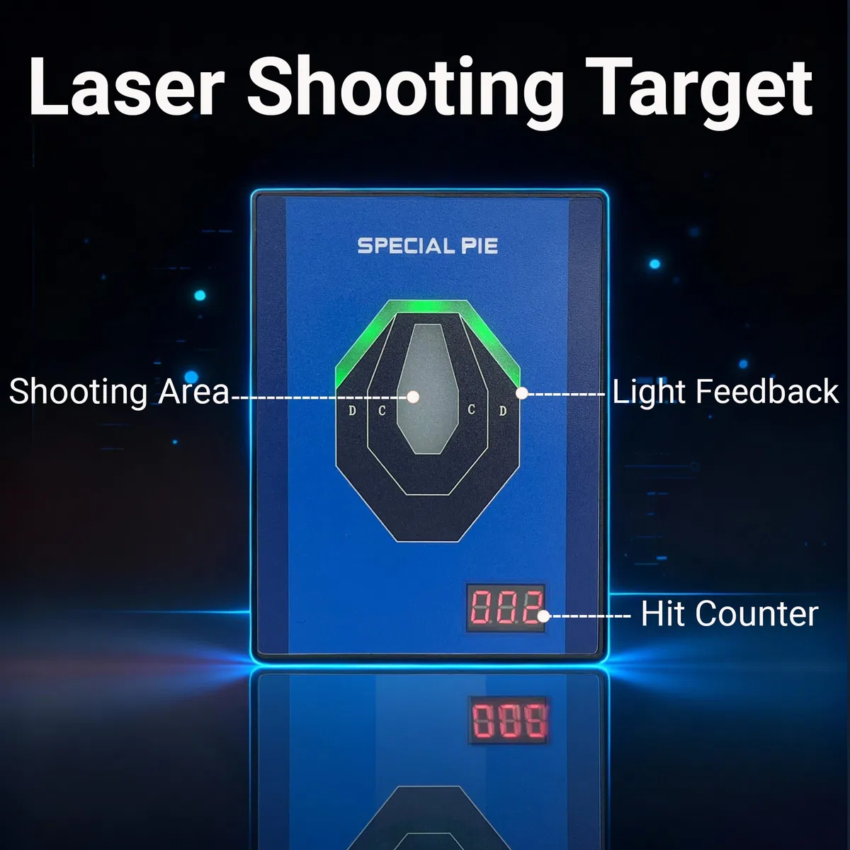 Obiettivo di allenamento laser, feedback sonori realistici e luce, contatore hit, allenamento di tiro laser per esercizi a casa