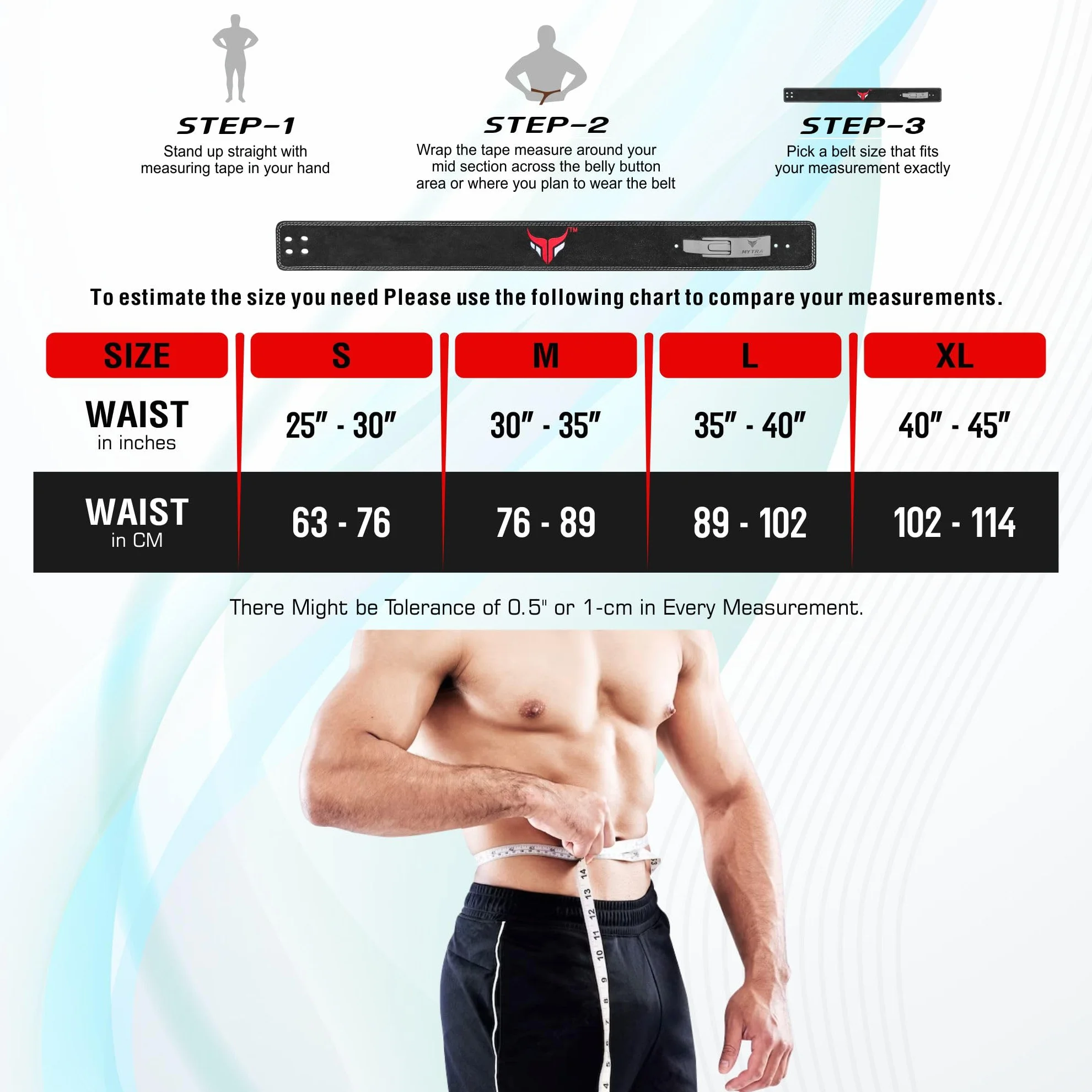 Mytra Fusion cintura palestra uomo & Donna cintura powerlifting, cintura sollevamento pesi 10MM di spessore e 4' di larghezza, 100% Vera Pelle cintura palestra, cintura bodybuilding