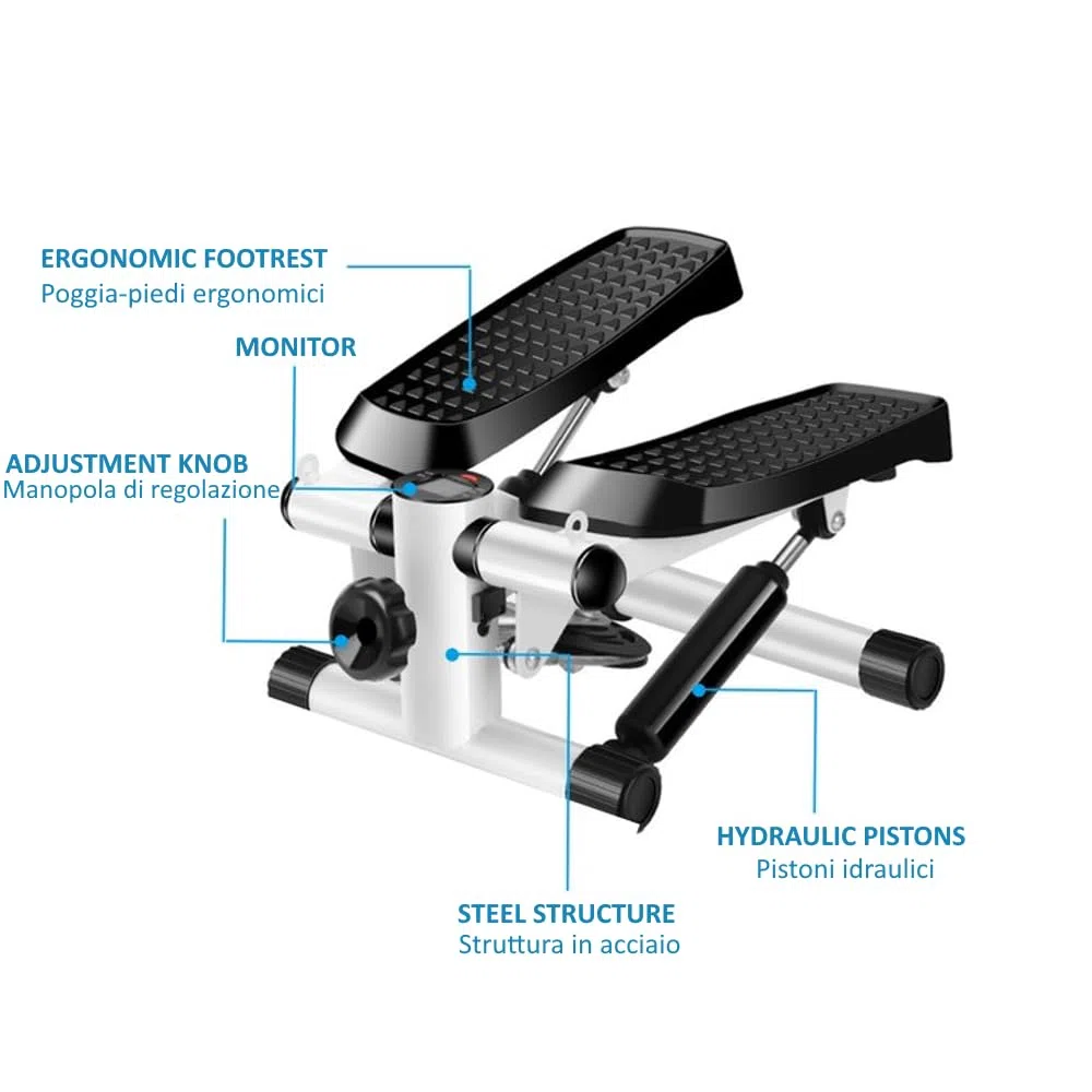 FMMS504B Up Down Swing Stepper Home Trainer Stepper Portabile Salvaspazio Step Up Casa Palestra