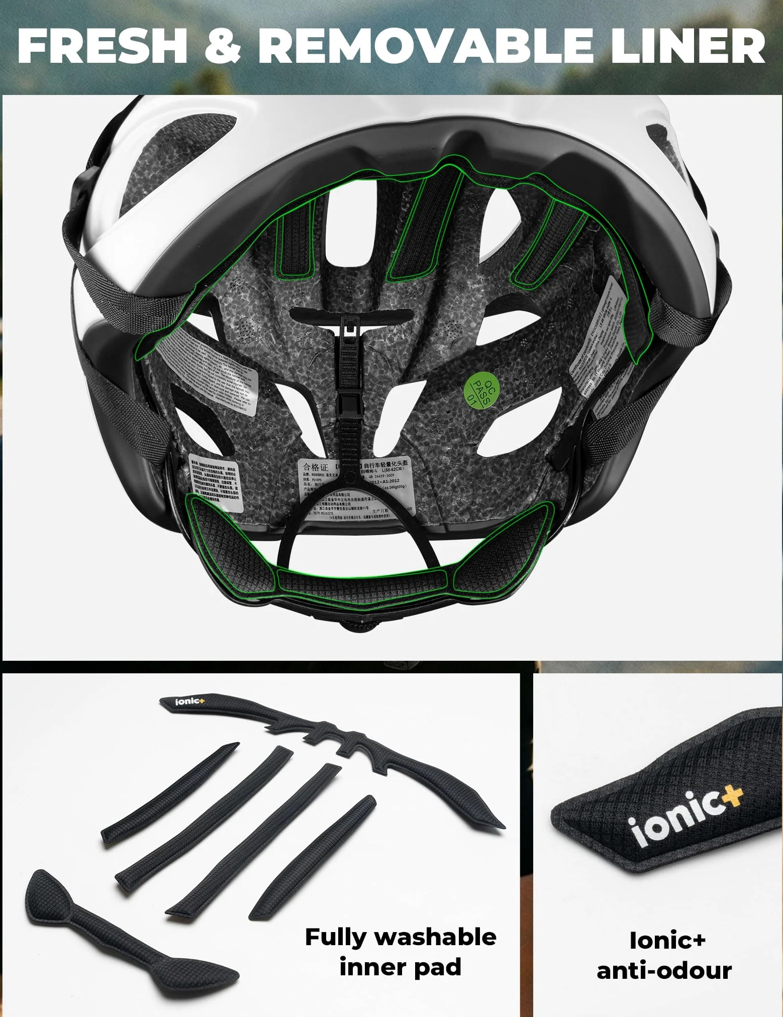 ROCKBROS Casco da bici, leggero e regolabile, per mountain bike e bici da strada, per adulti, 240 g, aerodinamica, ultraleggero, per uomo e donna, mountain bike, ibrido, pendolarismo, ghiaia, 58-62 cm