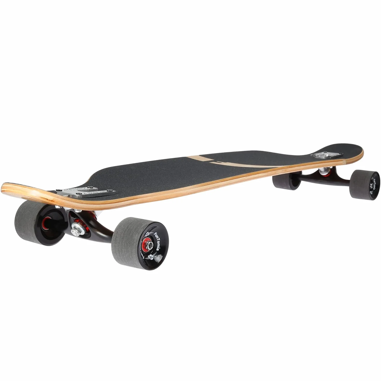 FunTomia Longboard con 3 livelli flessibili, Drop Through Cruiser Completo con cuscinetti a sfera Mach1 Speed, strumento a T