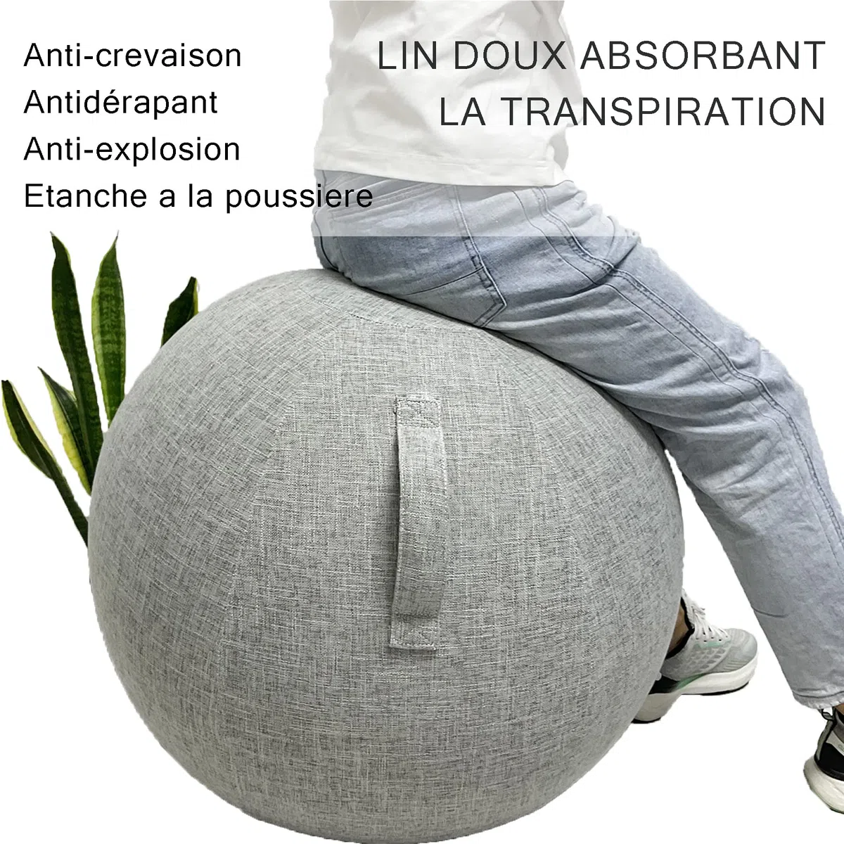 Pallone da ufficio, seduta pallone da palestra, pallone da ufficio, 55/65/75 cm, pallone da gravidanza, sedia a palloncino con copertura di protezione antiscivolo Swiss Ball