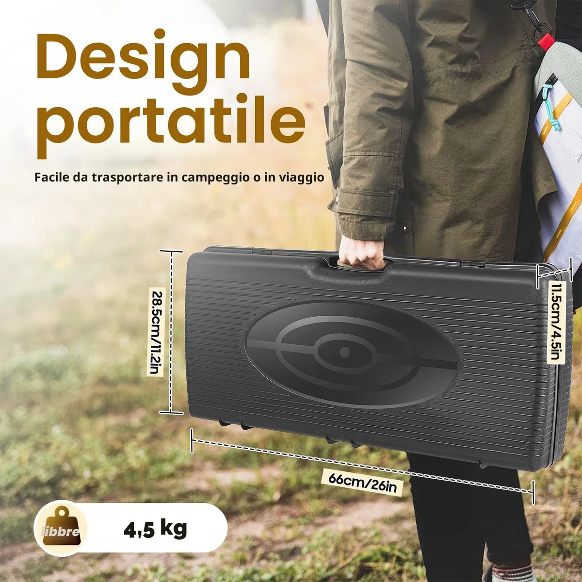 Fornello a gas a 2 fuochi, per bombola a gas, portatile, da campeggio, per esterni, in alluminio, con piastra per picnic