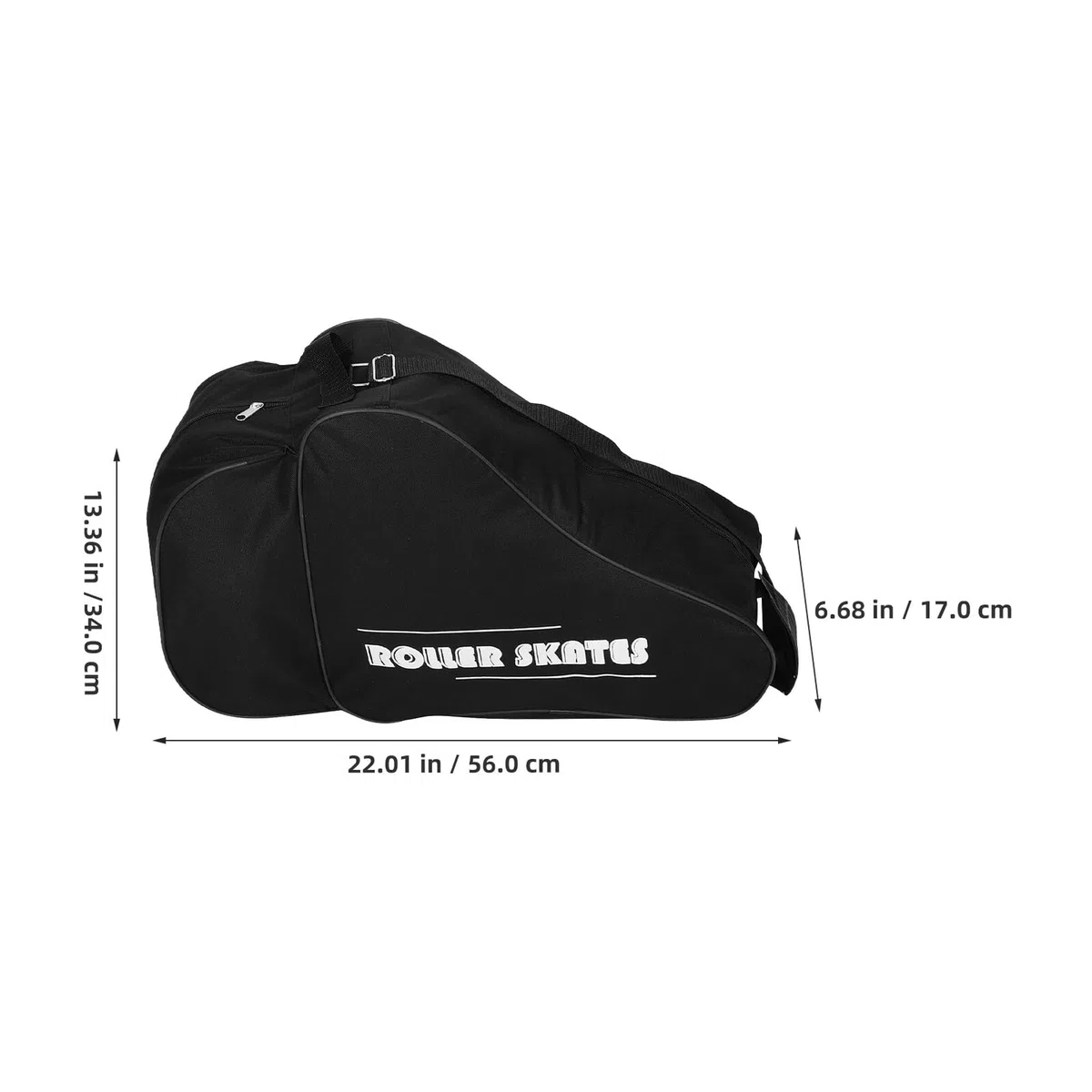TOYANDONA 2 Pezzi Borsa per Pattini Inline Zaino Robusto per Scarpe da Pattinaggio su Ghiaccio e Rotelle Organizer Multiscomparto per Accessori Tracolla Ergonomica per Uomo e Donna Nero