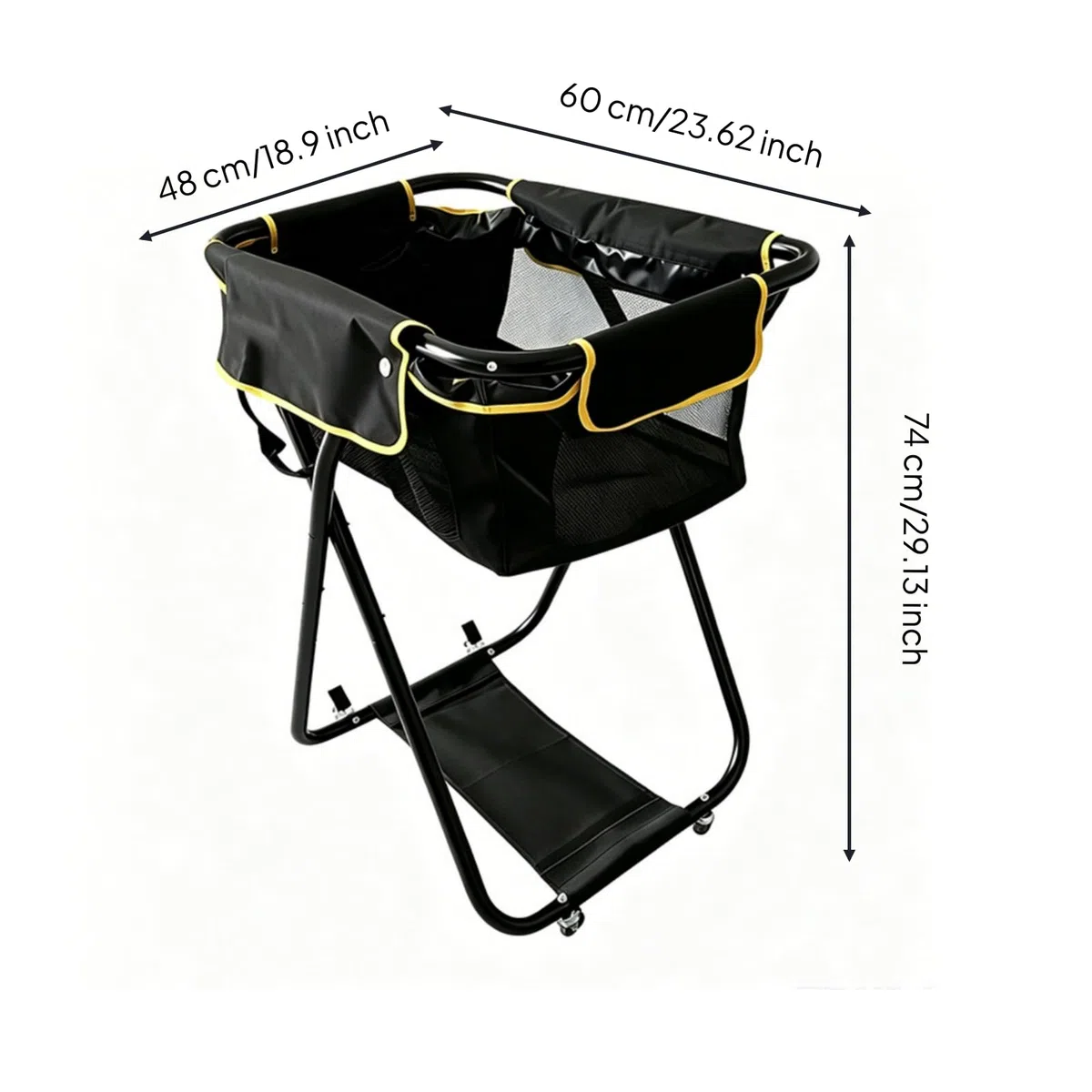 Carrello Porta Palline da Tennis Leggero Carrello da Tennis con Ruote Resistente Raccolgipalle per Palestre