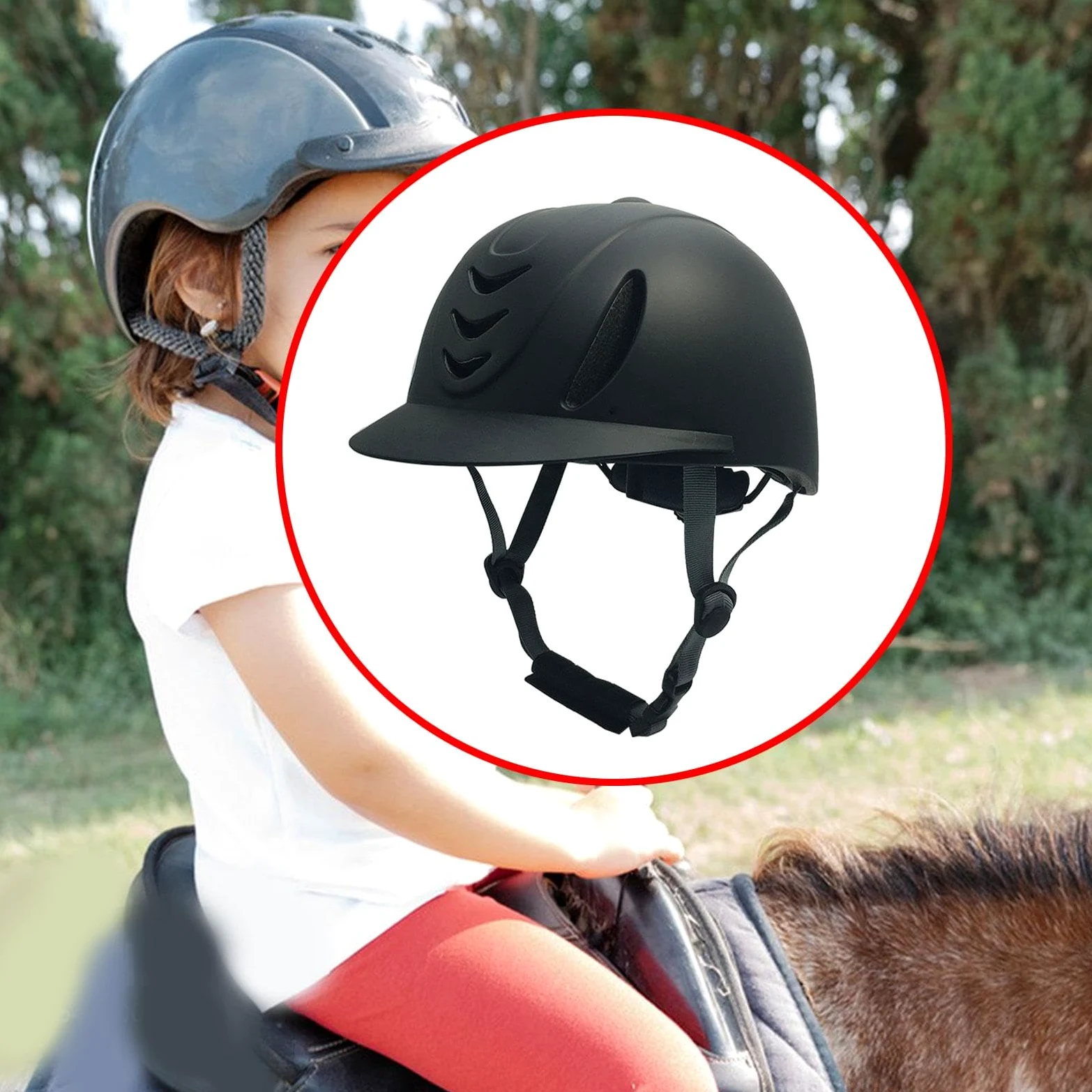Colcolo Casco da Equitazione Starter Cappello da Equitazione Trendy per Cavalieri Cappelli Ultraleggeri Regolabili per Bambini Cappello da Equitazione