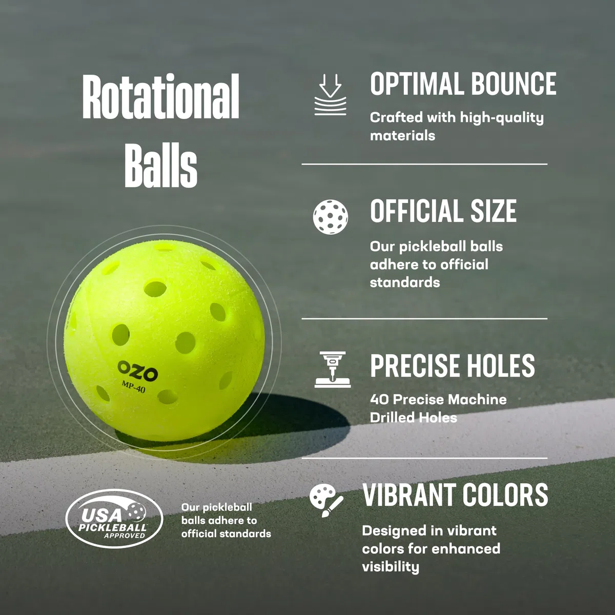 OZO Indoor Pickleball Ball Sets